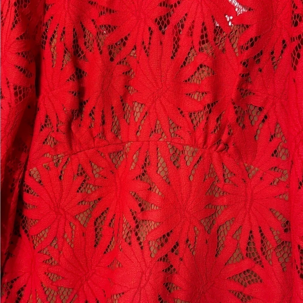 Michael Kors NWT Palm Lace Mini Dress Sangria